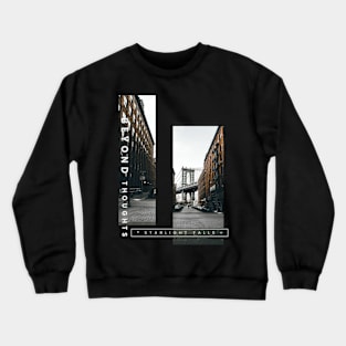 Split cityscape design with text Crewneck Sweatshirt